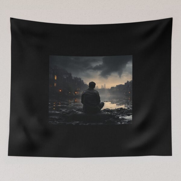 Item preview, digital art destroy war sorrow sad ruin city  designed and sold by UILOVE.