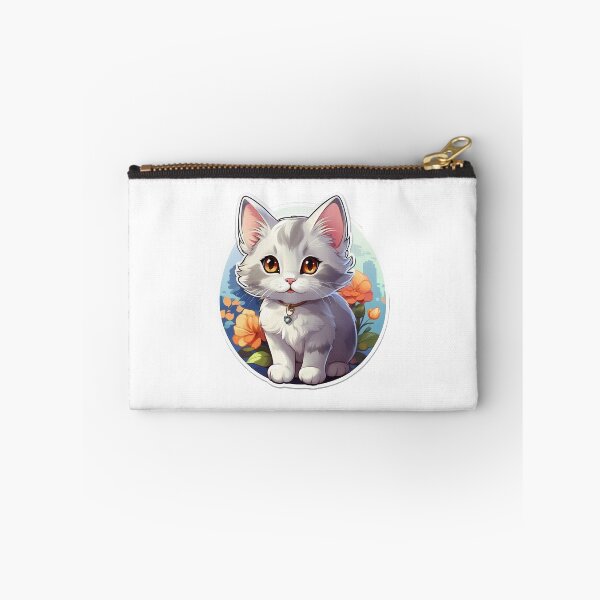 Item preview, An adorable cute gray and white cat designed and sold by MahmodArt.