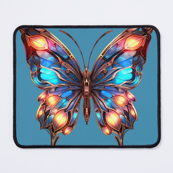 Aperçu de l'œuvre Papillon vitrail illuminé  créée et vendue par Fantasyplus.