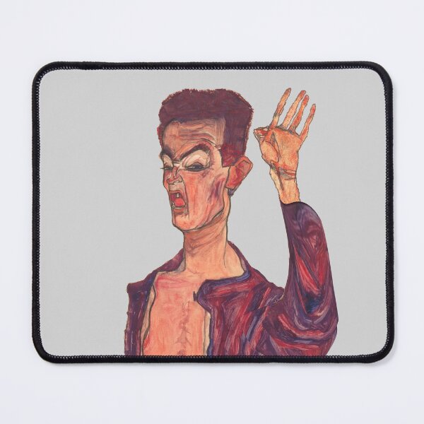 Item preview, HD. Grimacing Man (Self-portrait),  by Egon Schiele (Mix) designed and sold by MINDTHECHERRY.