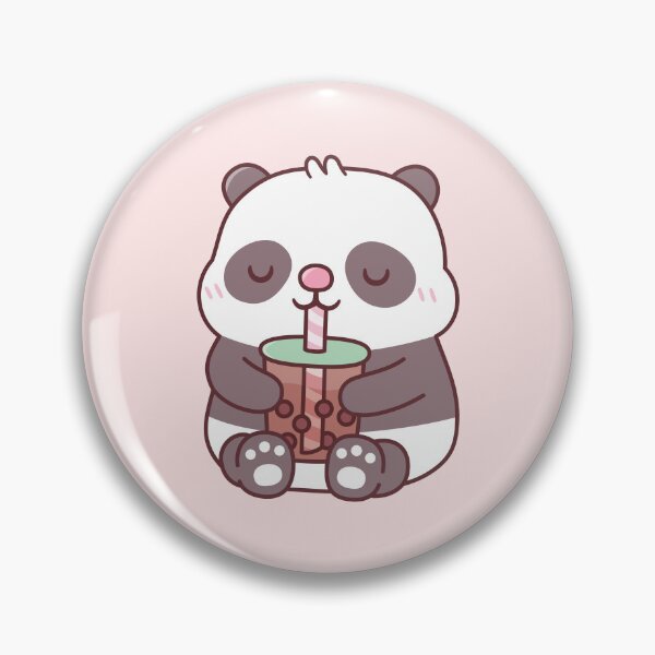 Item preview, Cute Chubby Panda Bear Drinking Bubble Tea designed and sold by rustydoodle.