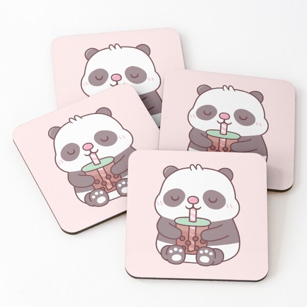 Item preview, Cute Chubby Panda Bear Drinking Bubble Tea designed and sold by rustydoodle.