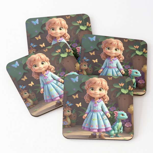 Item preview, A cute little girl with a little dragon designed and sold by Sopilka.