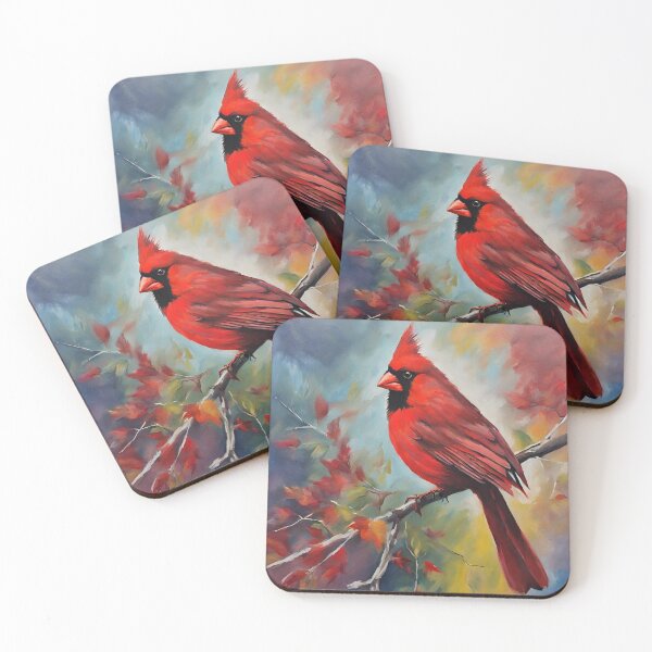 Item preview, Red Cardinal Painting, Cardinal Bird Artwork, Northern Cardinal, Redbird designed and sold by Kmcantley.