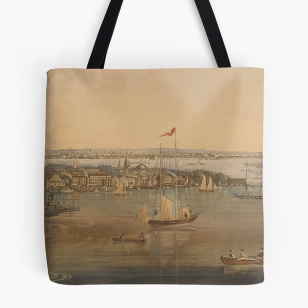 Item preview, Vintage Pictorial Map of New York City (1844) designed and sold by BravuraMedia.