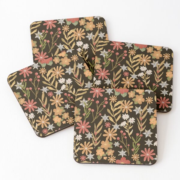 Item preview, Boho christmas flowers designed and sold by pinkyfish1010.