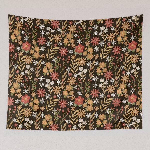 Item preview, Boho christmas flowers designed and sold by pinkyfish1010.