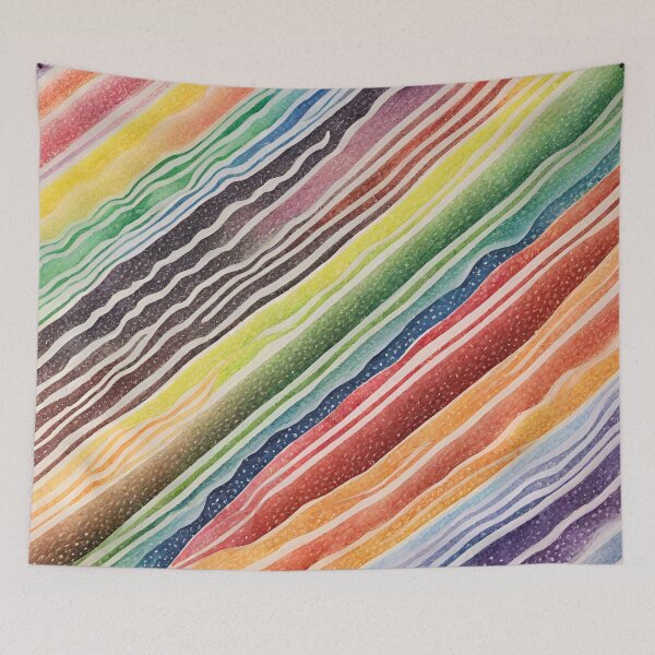 Item preview, Wavy Diagonal Rainbow designed and sold by LittleGoblinPrs.