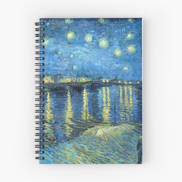 Item preview, Starry night over the Rhone river, landscape, painting designed and sold by clon-dot-net.