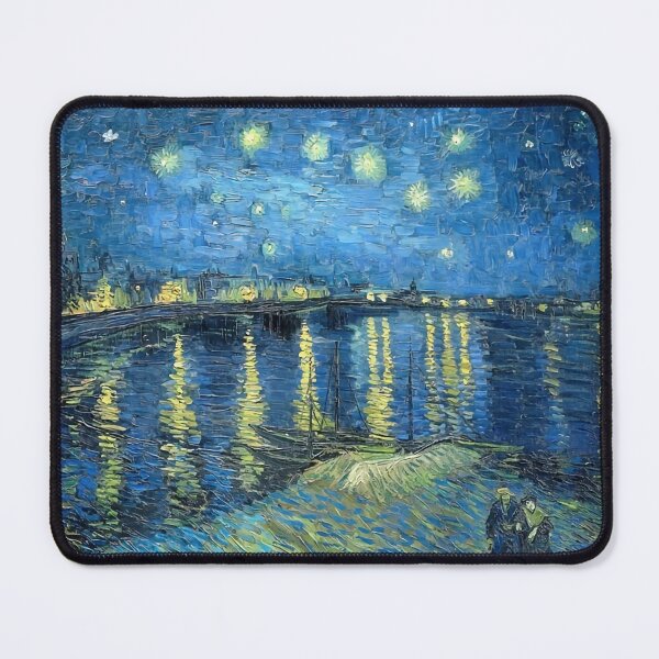 Item preview, Starry night over the Rhone river, landscape, painting designed and sold by clon-dot-net.