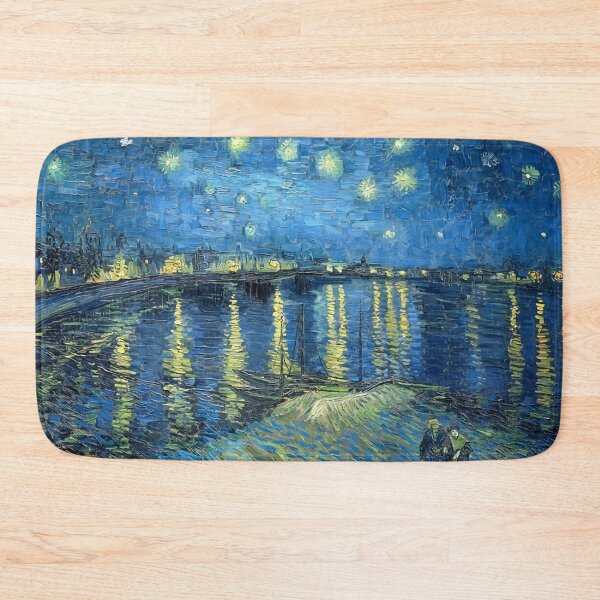 Item preview, Starry night over the Rhone river, landscape, painting designed and sold by clon-dot-net.