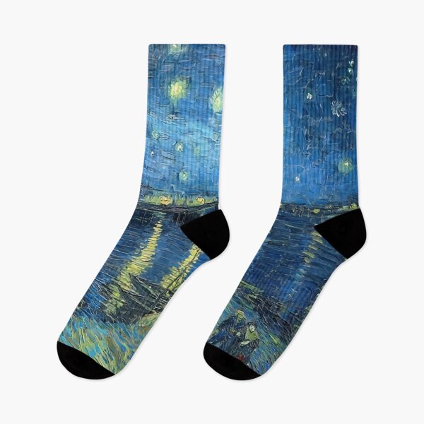 Item preview, Starry night over the Rhone river, landscape, painting designed and sold by clon-dot-net.