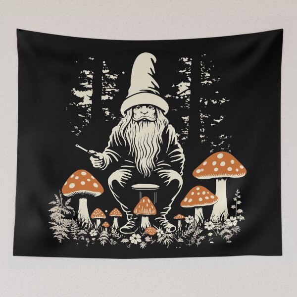 Item preview, Gnome and Mushroom Harmony Minimal Elegance designed and sold by MushMagicWear.