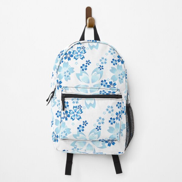 Item preview, Cyan blue Floral pattern designed and sold by ThePurplePrints.