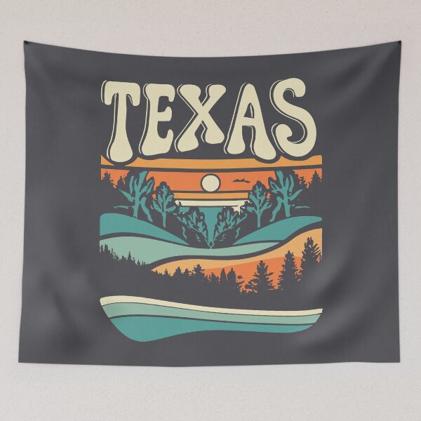 Item preview, Texas - Vintage Sunset - Colorful Illustration designed and sold by Amazing States of America.