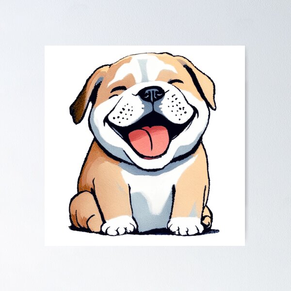 Item preview, CUTE DOG laughing designed and sold by 123JUST4U.