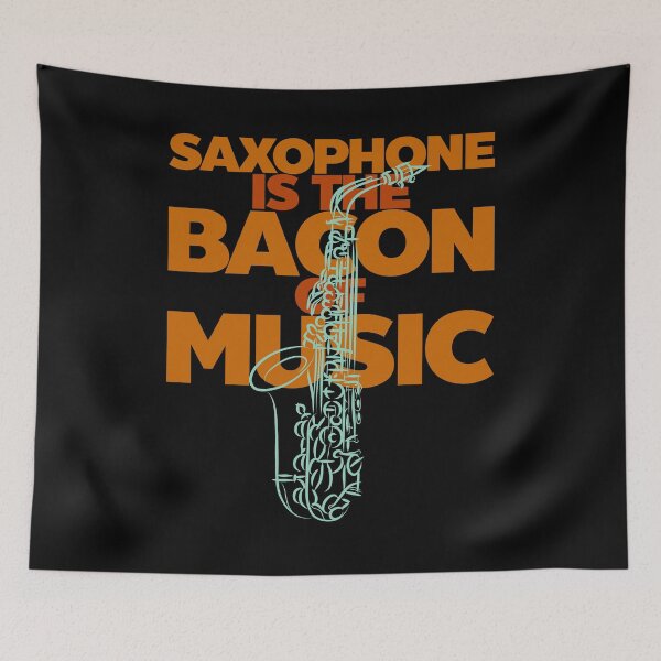 Item preview, Saxophone Is The Bacon Of Music, Saxophone Line Art Drawing designed and sold by CJansuebsri.