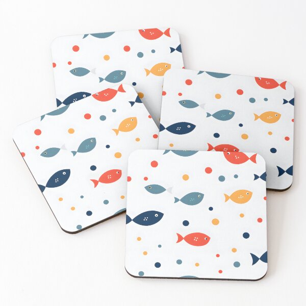 Item preview, Aquatic Charm: Playful Fish in Vivid Hues designed and sold by unimuse.