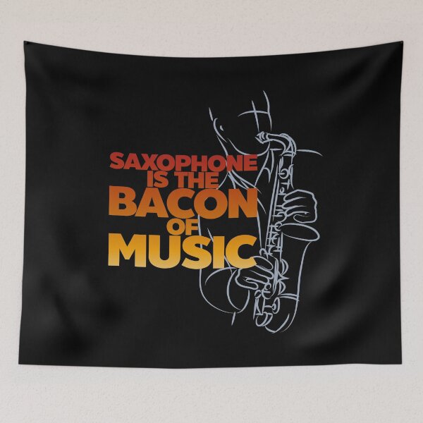 Item preview, Saxophone Is The Bacon Of Music, Saxophone Line Art Drawing designed and sold by CJansuebsri.