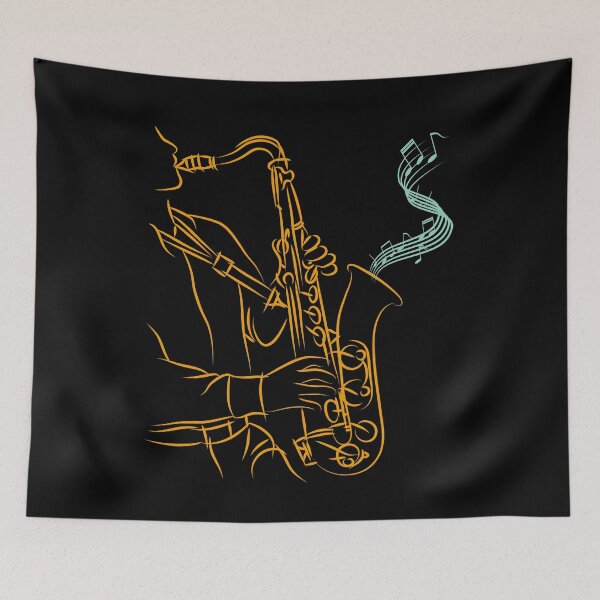 Item preview, Sax Man, Line Art Drawing, Saxophone Line Art Drawing designed and sold by CJansuebsri.
