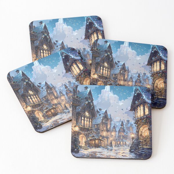 Item preview, Wintery Town designed and sold by DigitalRevvi.
