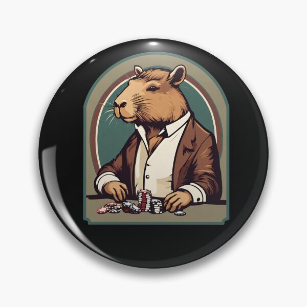 Item preview, Capybara poker player  designed and sold by Eolithic.