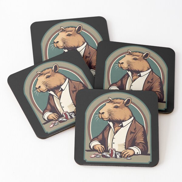 Item preview, Capybara poker player  designed and sold by Eolithic.