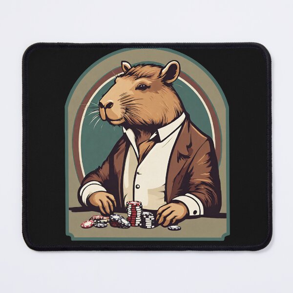 Item preview, Capybara poker player designed and sold by Eolithic.