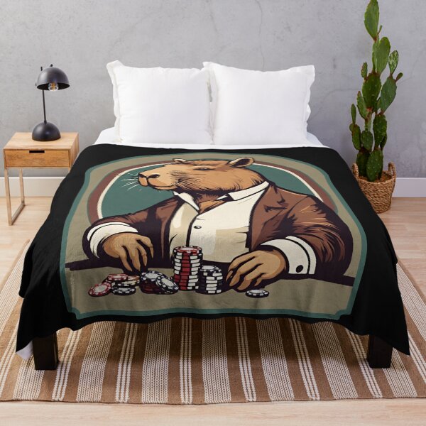 Item preview, Capybara poker player  designed and sold by Eolithic.