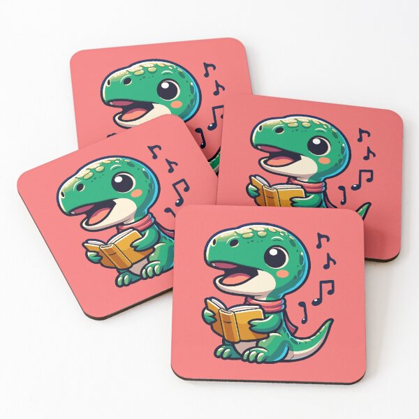 Item preview, Cute Caroling Dino  designed and sold by Monkey-Bar.