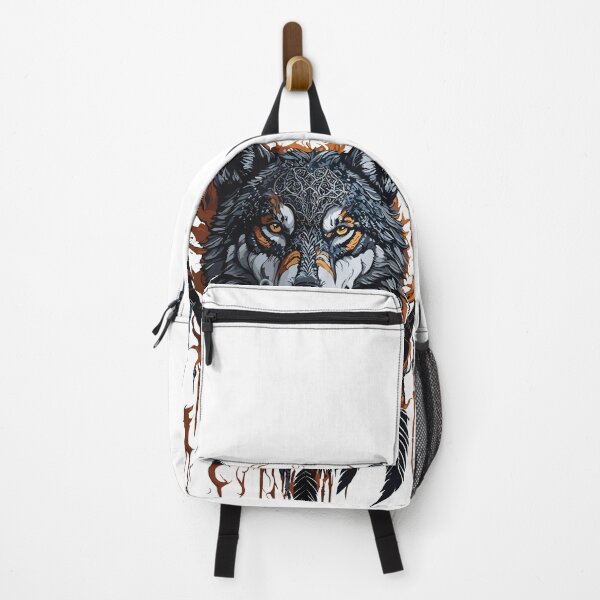 Item preview, Wolf with dreamcatcher and flames designed and sold by Falcon X.