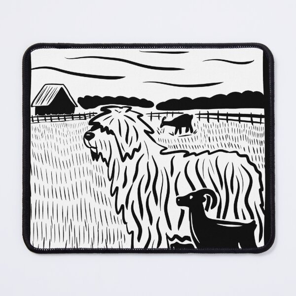 Item preview, Komondor Stamp Art designed and sold by BrinaDraws.