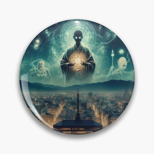 Item preview, kyoto skyline at night anime style. designed and sold by MahmodArt.