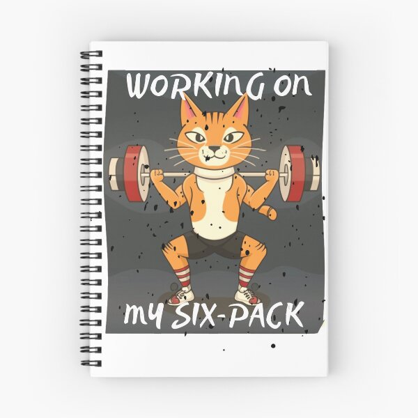 Item preview, Cat Lifting weights working On my six-pack designed and sold by Mikusia.