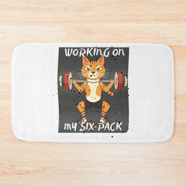 Item preview, Cat Lifting weights working On my six-pack designed and sold by Mikusia.