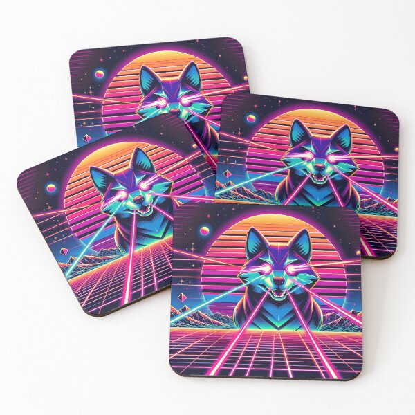 Item preview, Synthwave Laser Space Dog designed and sold by Zestpond.