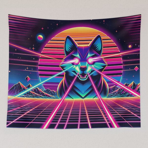 Item preview, Synthwave Laser Space Dog designed and sold by Zestpond.