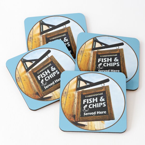 Item preview, Fish and Chips sign from Cornwall designed and sold by RoyalTarget.