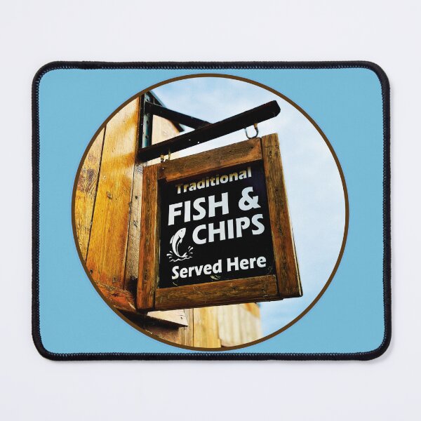 Item preview, Fish and Chips sign from Cornwall designed and sold by RoyalTarget.
