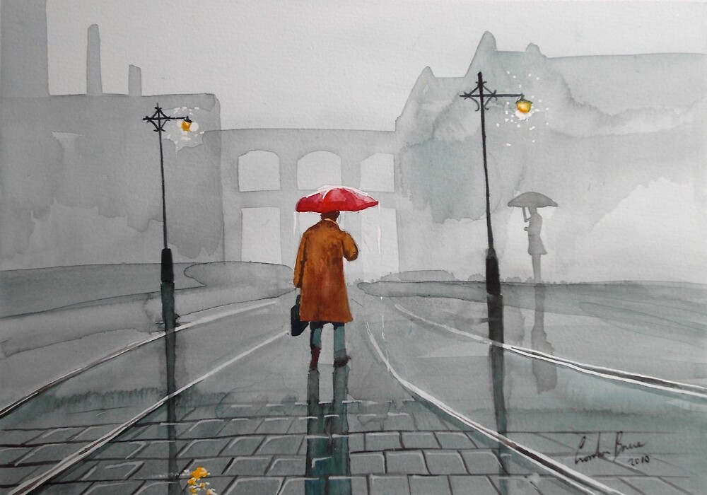 "RAINY DAY WATERCOLOUR PAINTING" by gordonbruce Redbubble