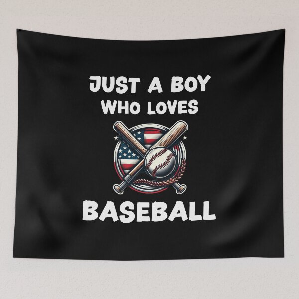 Item preview, Just a boy who loves baseball designed and sold by HeadTurningArt.