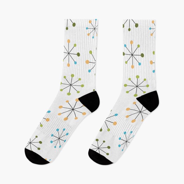 Item preview, Retro Mid Century Modern Atomic Starburst Pattern 35 Green, Orange designed and sold by trdstudio.