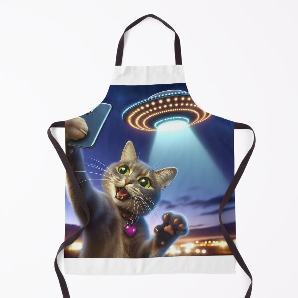 Item preview, Cosmic Feline Selfie - UFO Encounter designed and sold by RevGens.