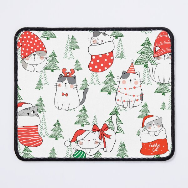 Item preview, a fancy cat Merry Christmas tree designed and sold by Miya-ArtShop.