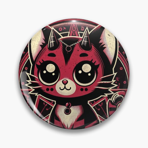 Item preview, Ave Catan!, Cute Pentagram, Satanic Cat, Retro Style designed and sold by shypixels.