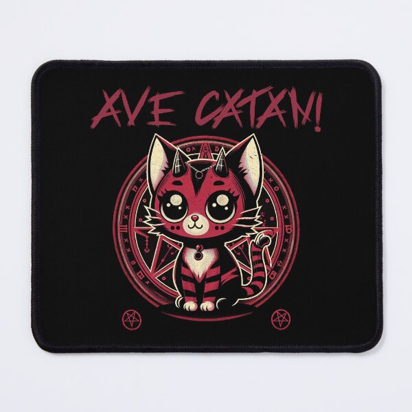 Item preview, Ave Catan!, Cute Pentagram, Satanic Cat, Retro Style designed and sold by shypixels.