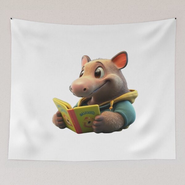 Item preview, Cozy Reading Aardvark designed and sold by BestArtByArvind.