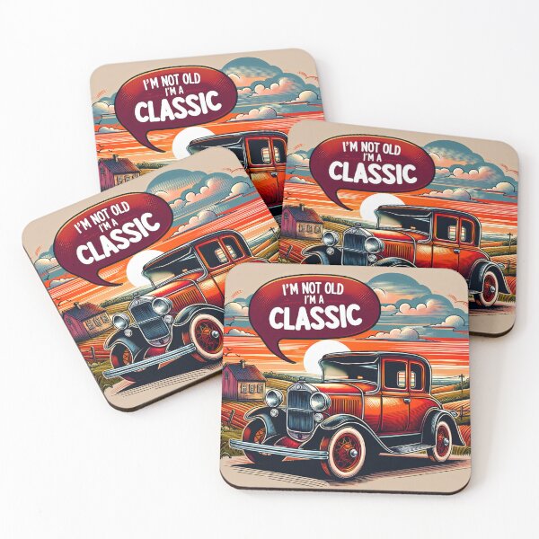 Item preview, Vintage Red Car Countryside Drive designed and sold by RevGens.