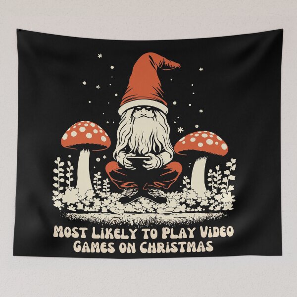 Item preview, Most Likely to Play Video Games on Christmas designed and sold by MushMagicWear.
