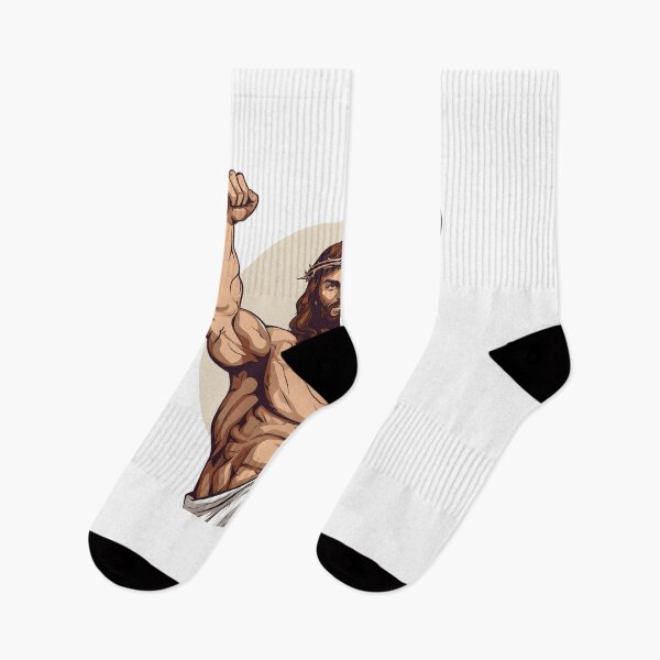 Item preview,  Buff jesus, happy jesus designed and sold by Snow-Woods.